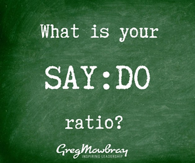 What is your SAY:DO ratio?